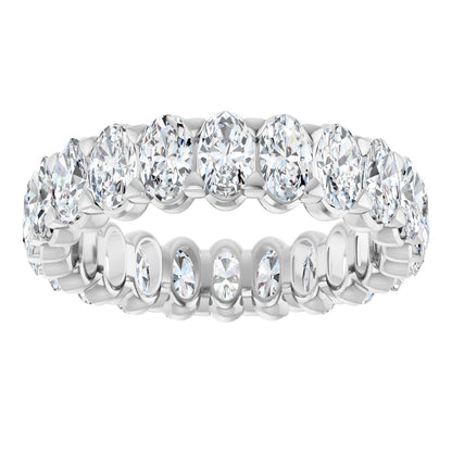 5 1/3 Ctw Oval Lab-Grown Diamond Eternity Band - White Gold - Lab Grown Diamond
