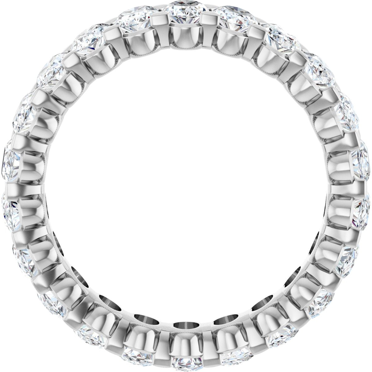 5 1/3 Ctw Oval Lab-Grown Diamond Eternity Band - White Gold - Lab Grown Diamond