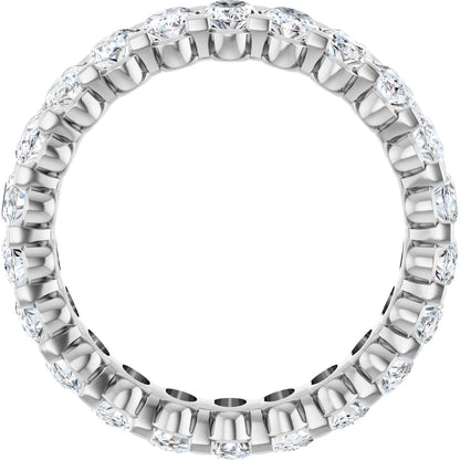 5 1/3 Ctw Oval Lab-Grown Diamond Eternity Band - White Gold - Lab Grown Diamond