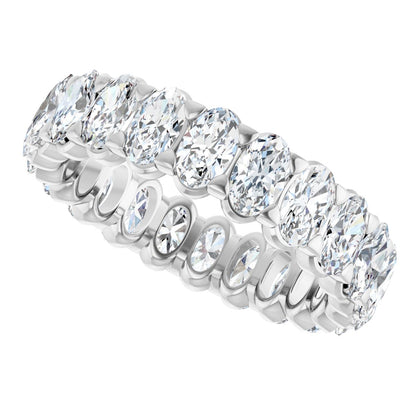 5 1/3 Ctw Oval Lab-Grown Diamond Eternity Band - White Gold - Lab Grown Diamond