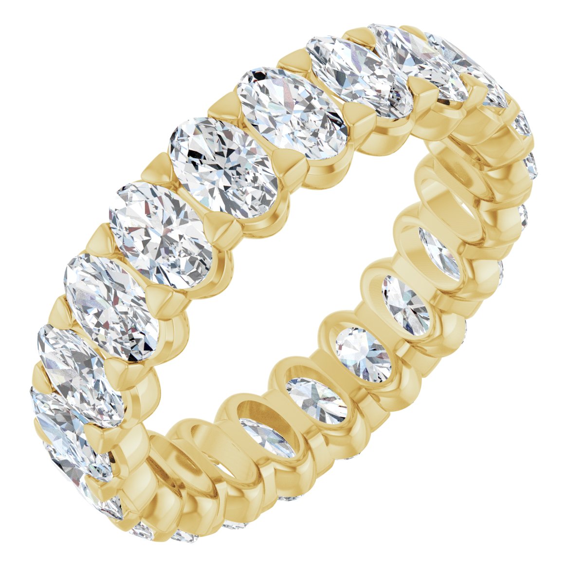 5 Ctw Oval Lab-Grown Diamond Eternity Band