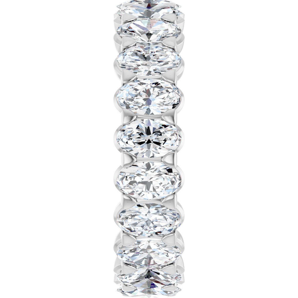 5 Ctw Oval Lab-Grown Diamond Eternity Band - White Gold - Lab Grown Diamond