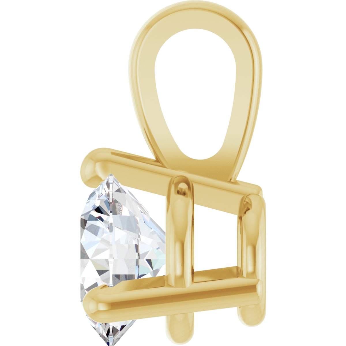 1 Ct Lab-Grown Diamond Solitaire 3-Prong Necklace - Rose Gold - Lab Grown Diamond