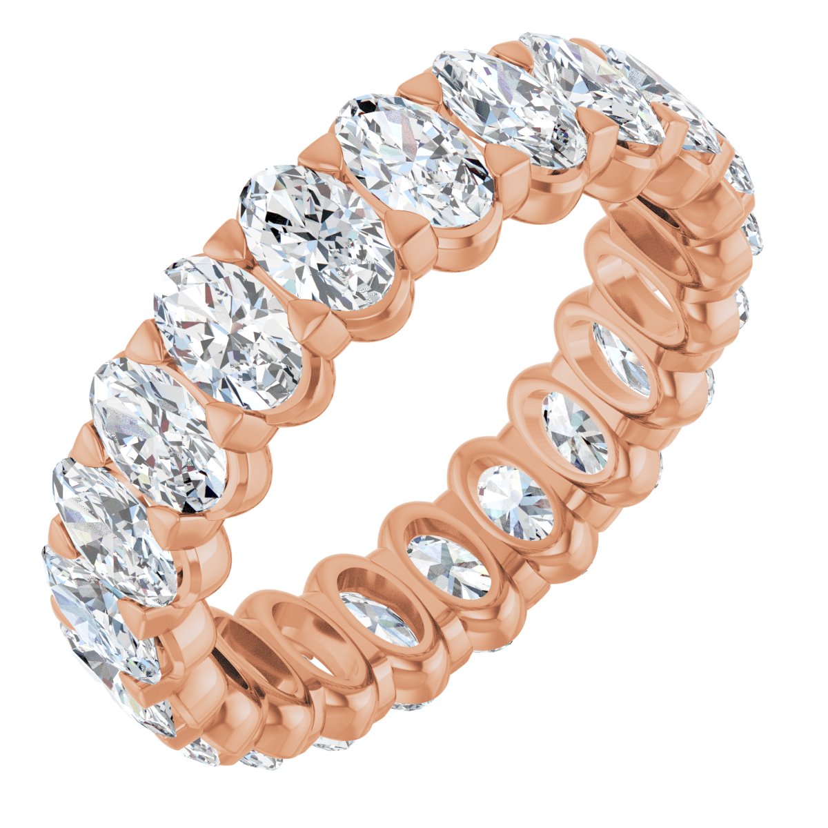 5 Ctw Oval Lab-Grown Diamond Eternity Band