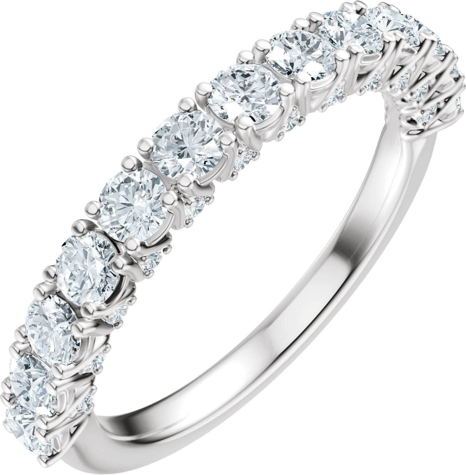 1 Ctw Lab-Grown Diamond Anniversary Band - White Gold - Lab Grown Diamond