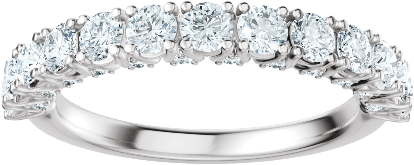 1 Ctw Lab-Grown Diamond Anniversary Band - White Gold - Lab Grown Diamond