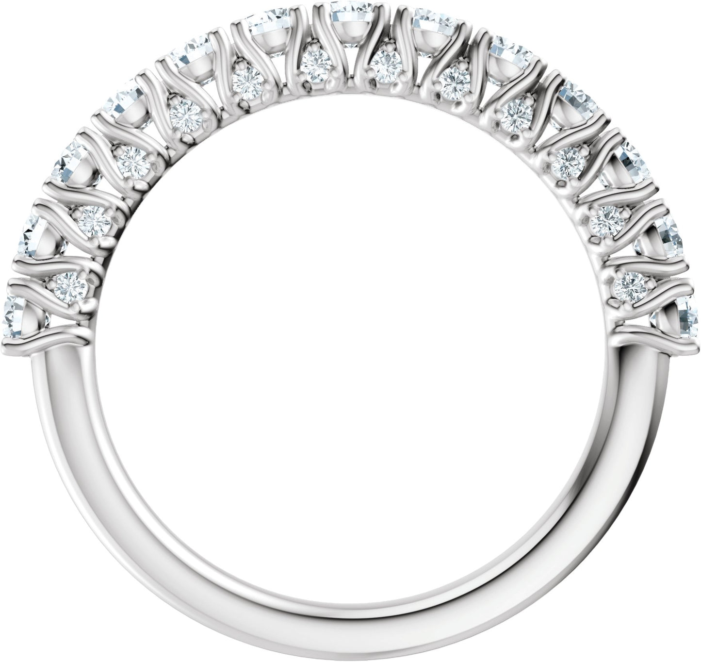 1 Ctw Lab-Grown Diamond Anniversary Band - White Gold - Lab Grown Diamond