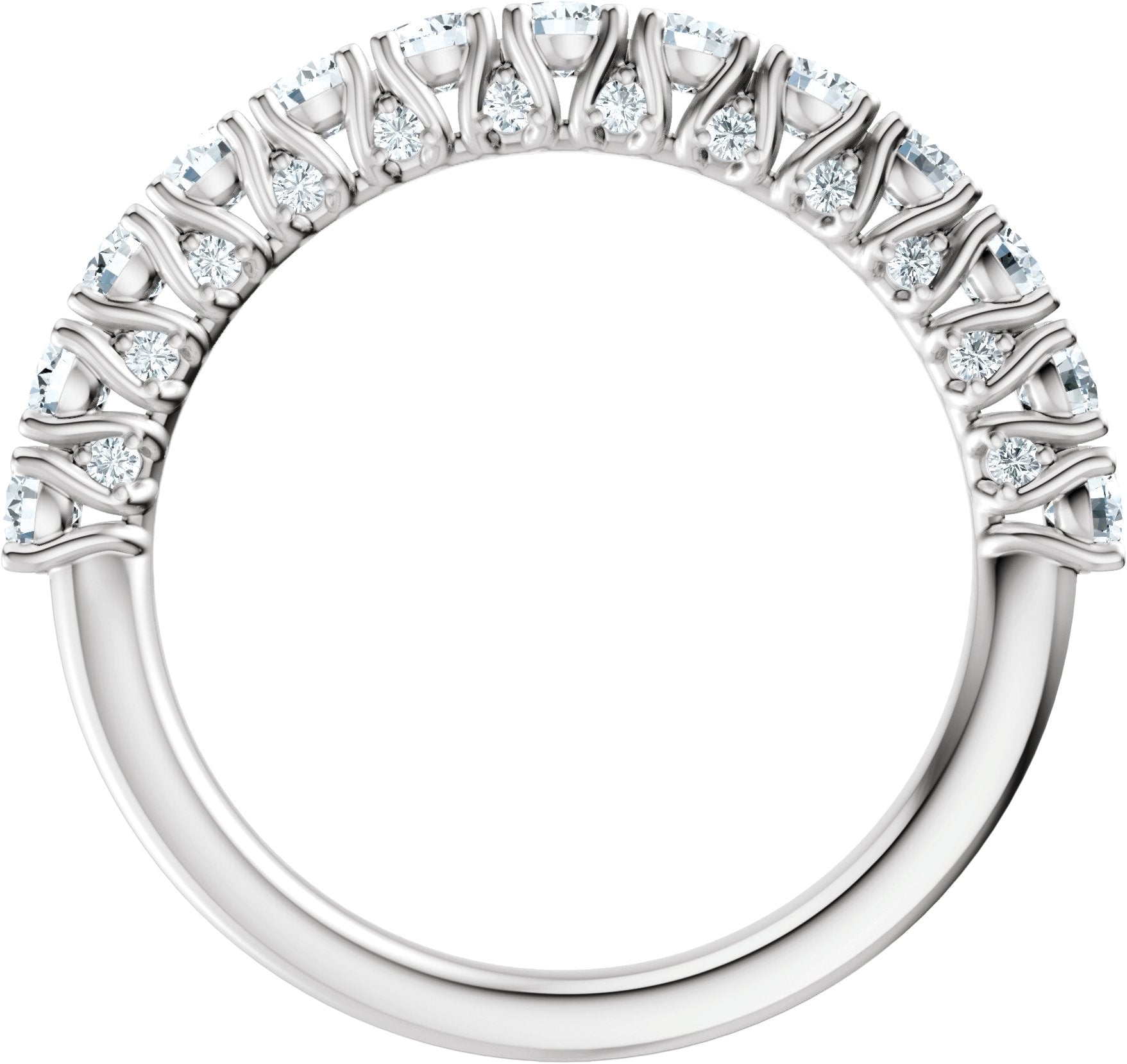 1 Ctw Lab-Grown Diamond Anniversary Band - White Gold - Lab Grown Diamond