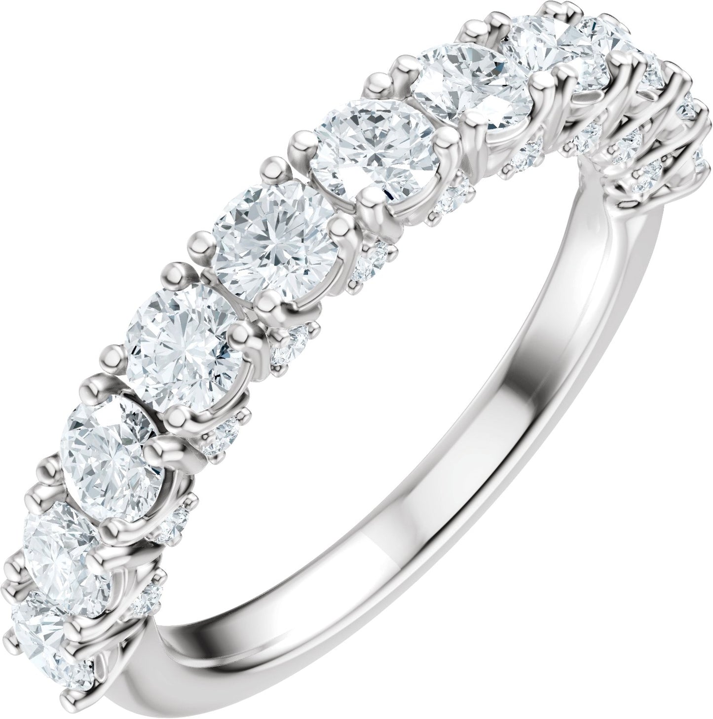 1 1/5 Ctw Lab-Grown Diamond Anniversary Band - White Gold - Lab Grown Diamond