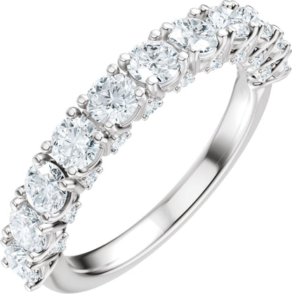 1 1/5 Ctw Lab-Grown Diamond Anniversary Band - White Gold - Lab Grown Diamond