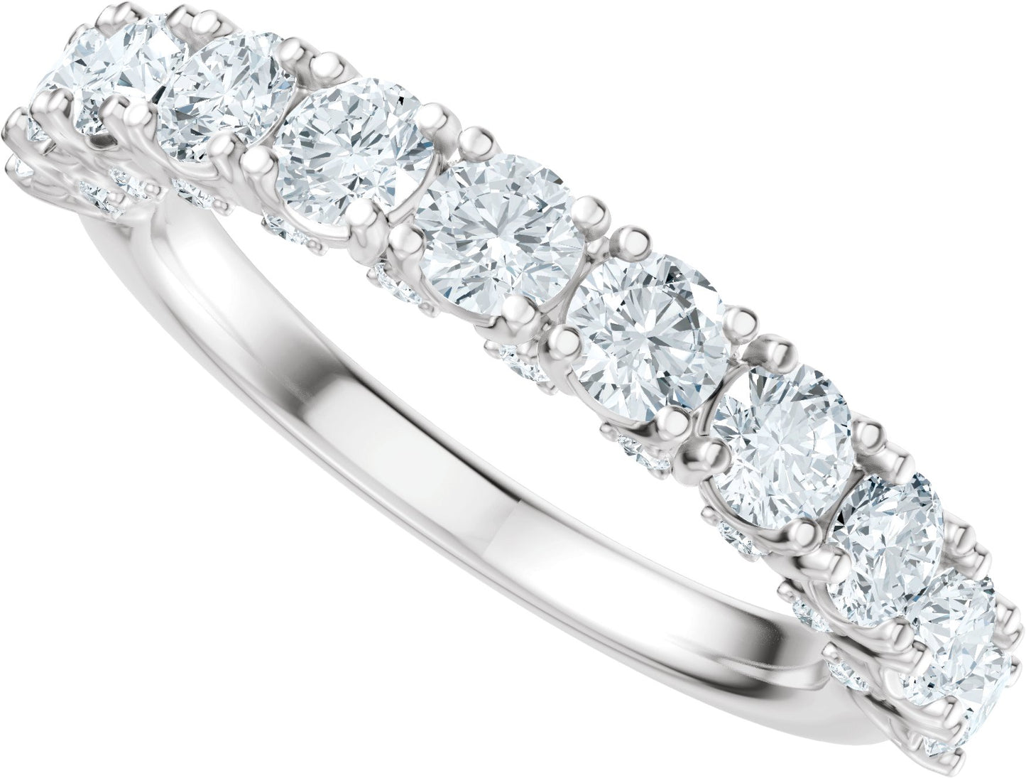 1 1/5 Ctw Lab-Grown Diamond Anniversary Band - White Gold - Lab Grown Diamond