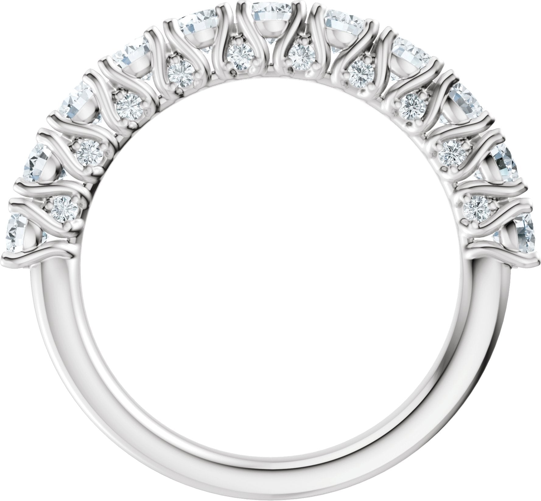 1 1/5 Ctw Lab-Grown Diamond Anniversary Band - White Gold - Lab Grown Diamond