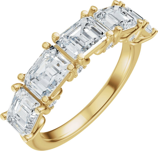 2 7/8 Ctw Emerald Lab-Grown Diamond Anniversary Band