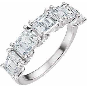 2 7/8 Ctw Emerald Lab-Grown Diamond Anniversary Band