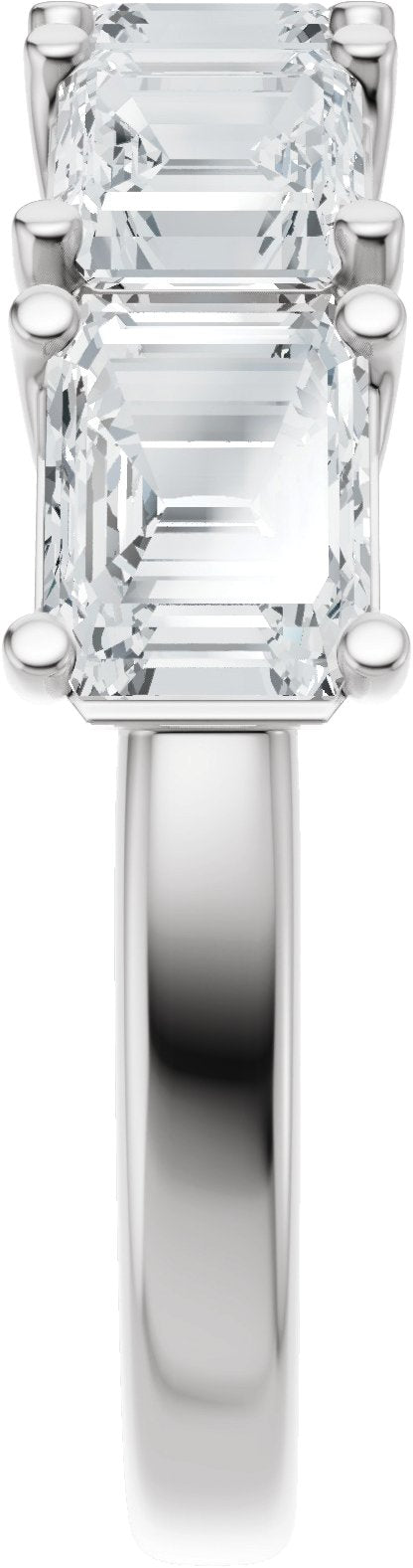 2 7/8 Ctw Emerald Lab-Grown Diamond Anniversary Band - White Gold - Lab Grown Diamond