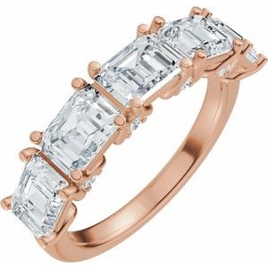 2 7/8 Ctw Emerald Lab-Grown Diamond Anniversary Band