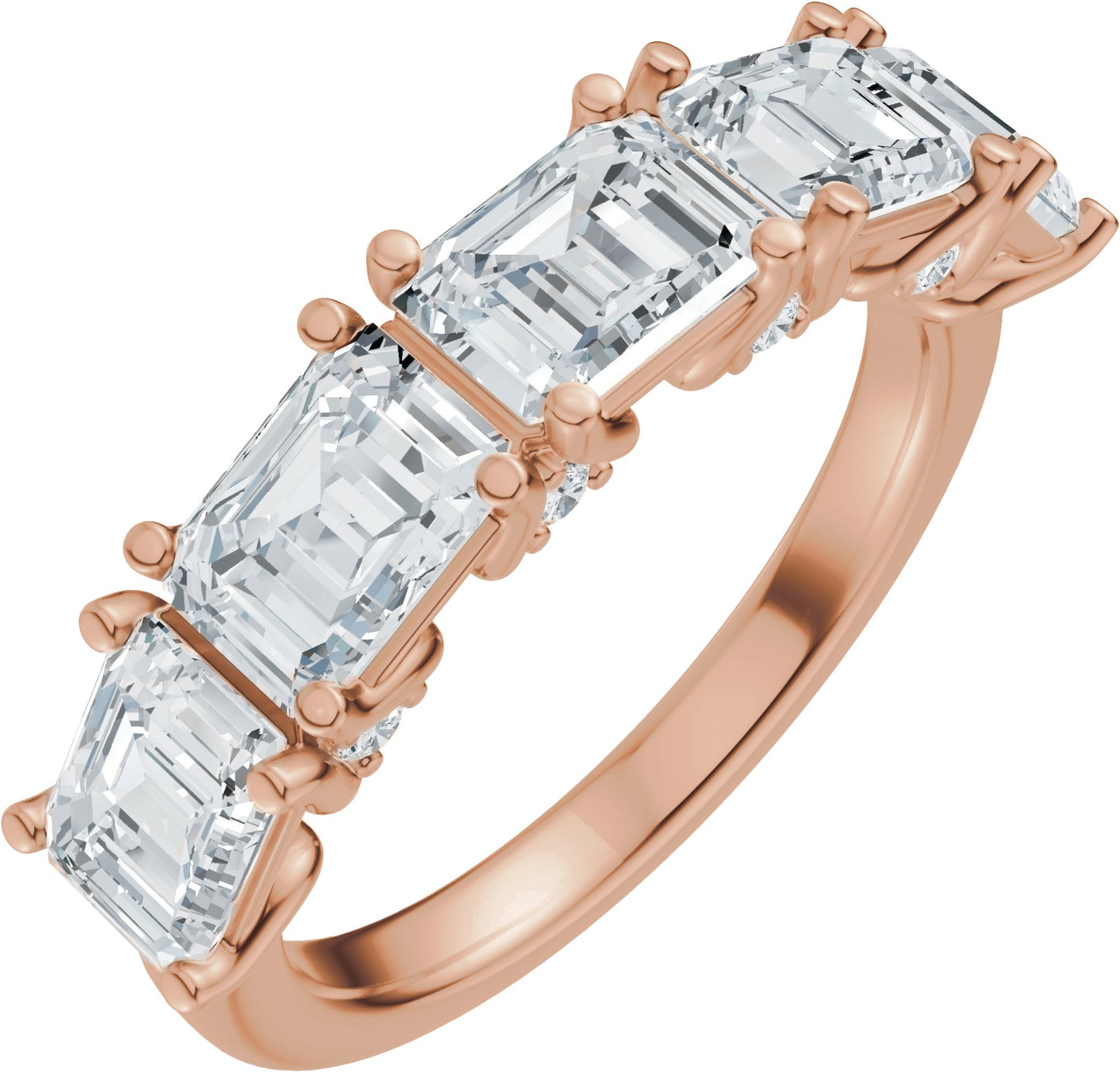 2 7/8 Ctw Emerald Lab-Grown Diamond Anniversary Band