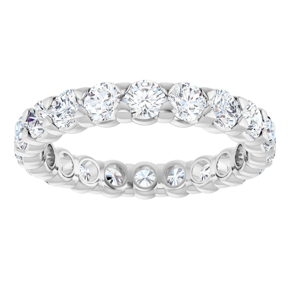 1 1/2 Ctw Lab-Grown Diamond Eternity Band - White Gold - Lab Grown Diamond