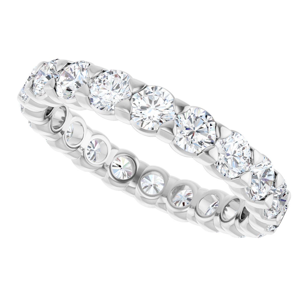1 1/2 Ctw Lab-Grown Diamond Eternity Band - White Gold - Lab Grown Diamond