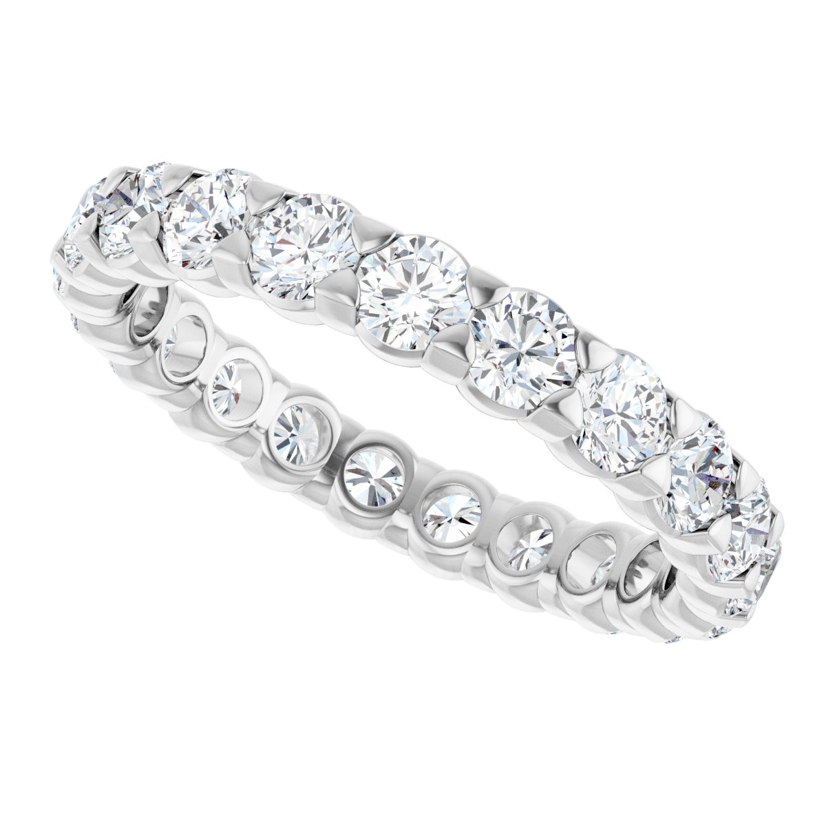 1 5/8 Ctw Lab-Grown Diamond Eternity Band - White Gold - Lab Grown Diamond