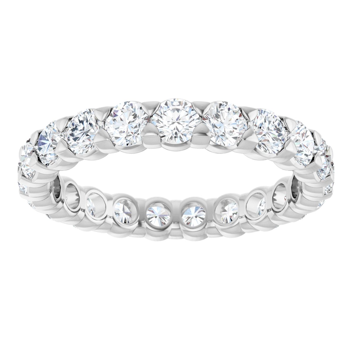 1 5/8 Ctw Lab-Grown Diamond Eternity Band - White Gold - Lab Grown Diamond