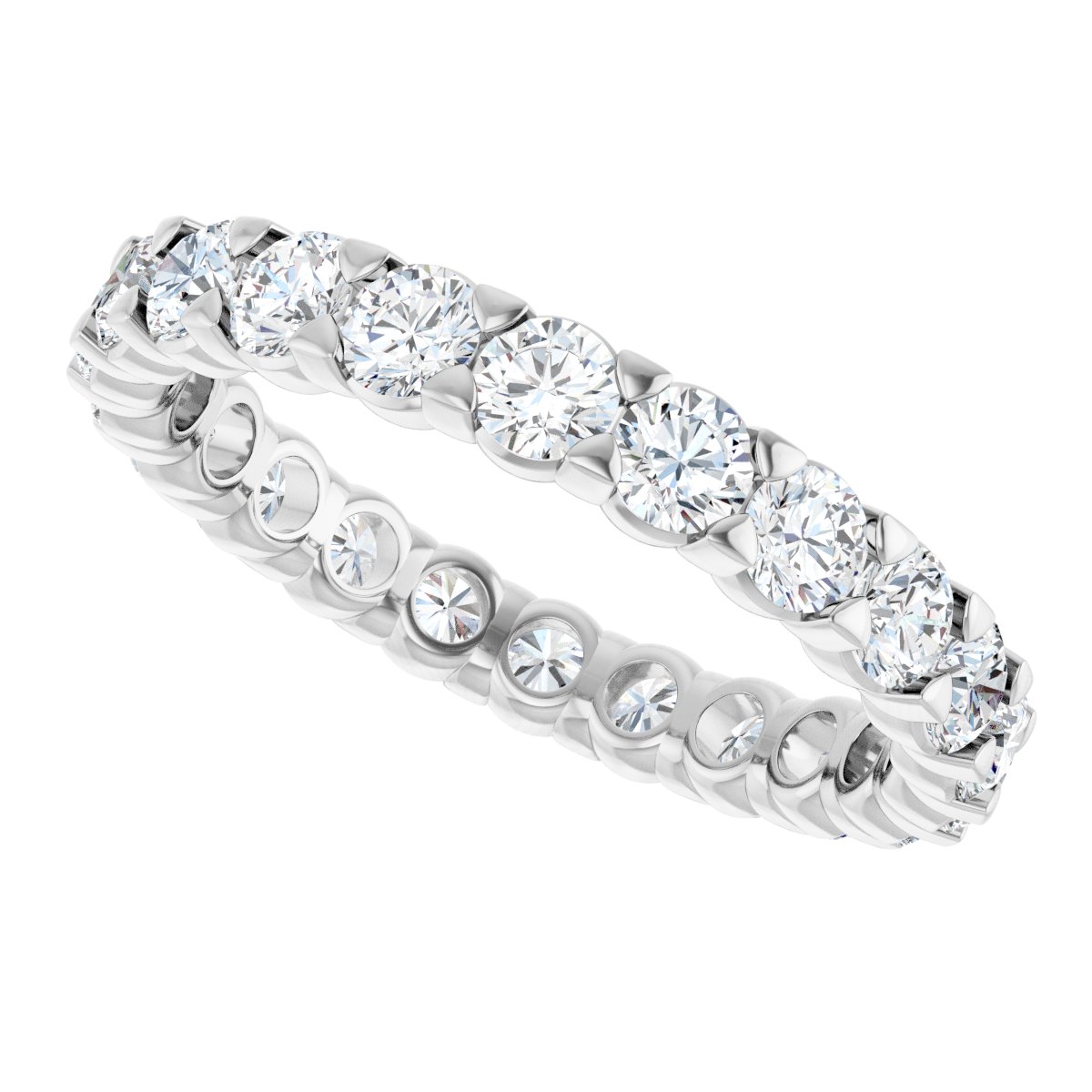 1 3/4 Ctw Lab-Grown Diamond Eternity Band - White Gold - Lab Grown Diamond