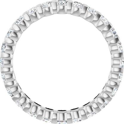 1 9/10 Ctw Lab-Grown Diamond Eternity Band - White Gold - Lab Grown Diamond