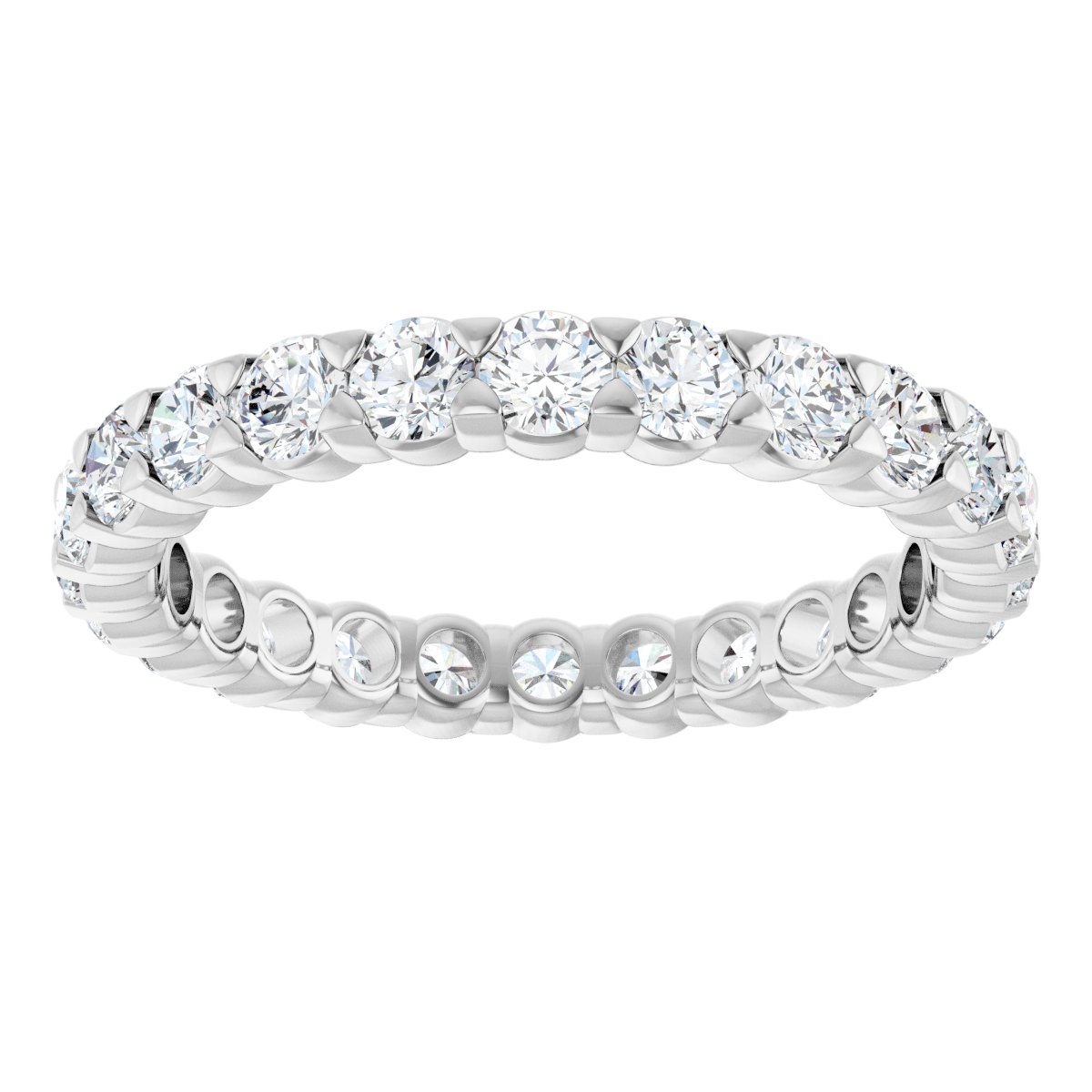 1 9/10 Ctw Lab-Grown Diamond Eternity Band - White Gold - Lab Grown Diamond