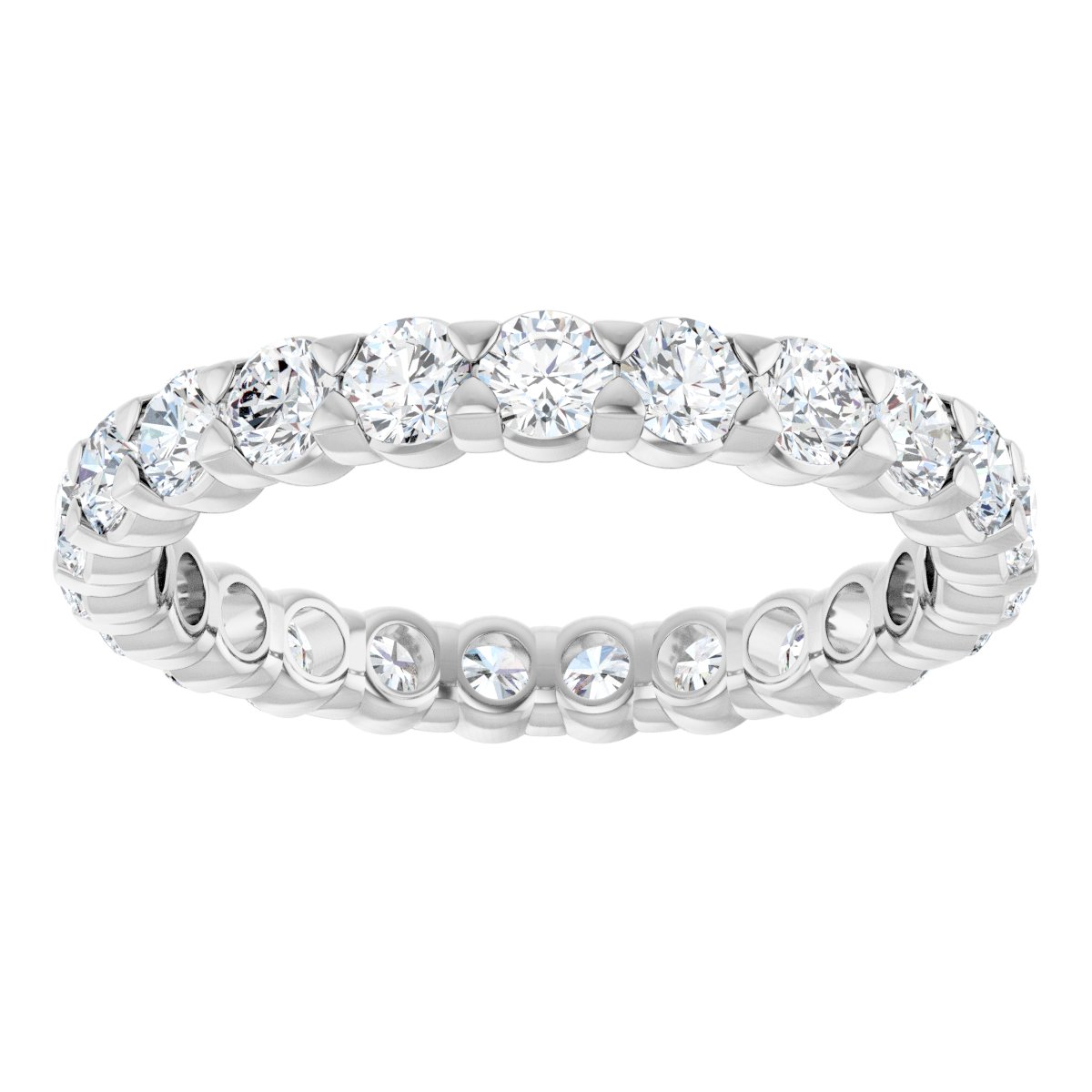 1 7/8 Ctw Lab-Grown Diamond Eternity Band - White Gold - Lab Grown Diamond