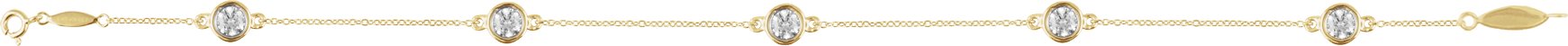 Station Bracelet - Yellow Gold - Lab Grown Diamond