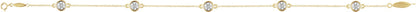 Station Bracelet - Yellow Gold - Lab Grown Diamond
