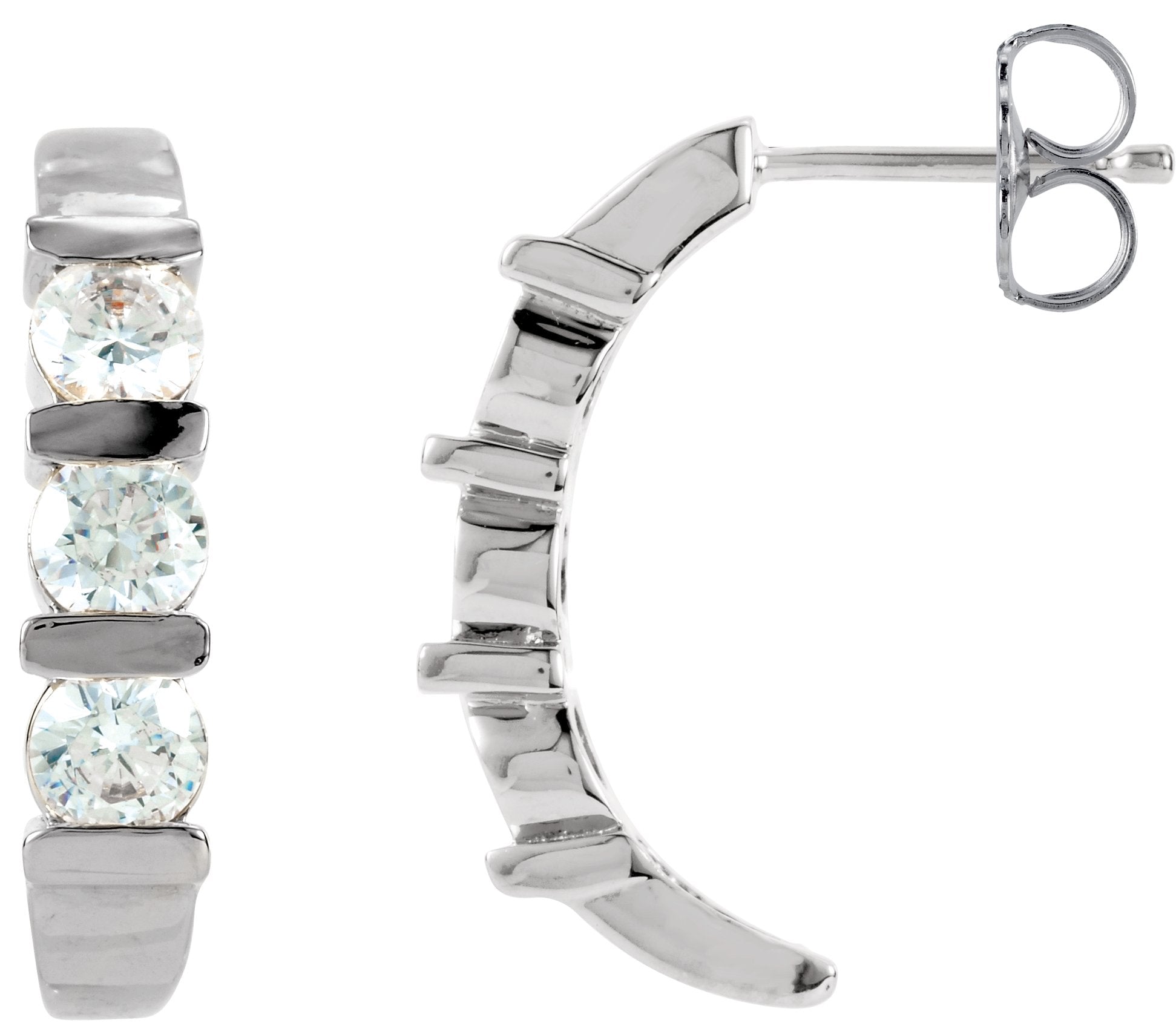 1 3/8 Ctw Lab-Grown Diamond Earrings - Lab Grown Diamond