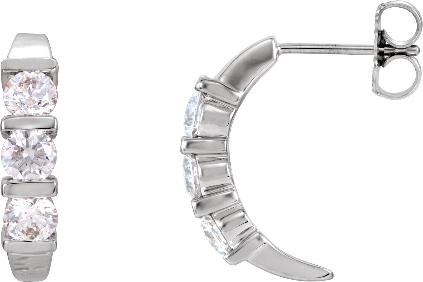 9/10 Ctw Lab-Grown Diamond Earrings - Lab Grown Diamond