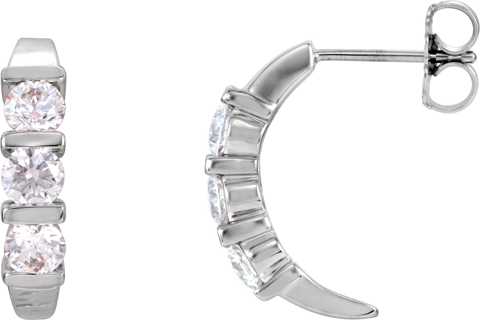 9/10 Ctw Lab-Grown Diamond Earrings - Lab Grown Diamond