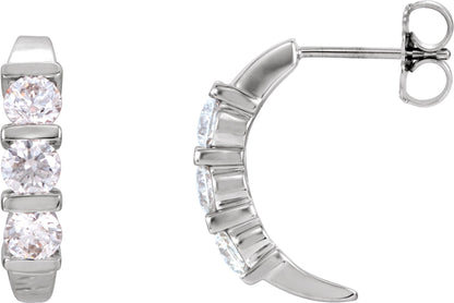 9/10 Ctw Lab-Grown Diamond Earrings - Lab Grown Diamond