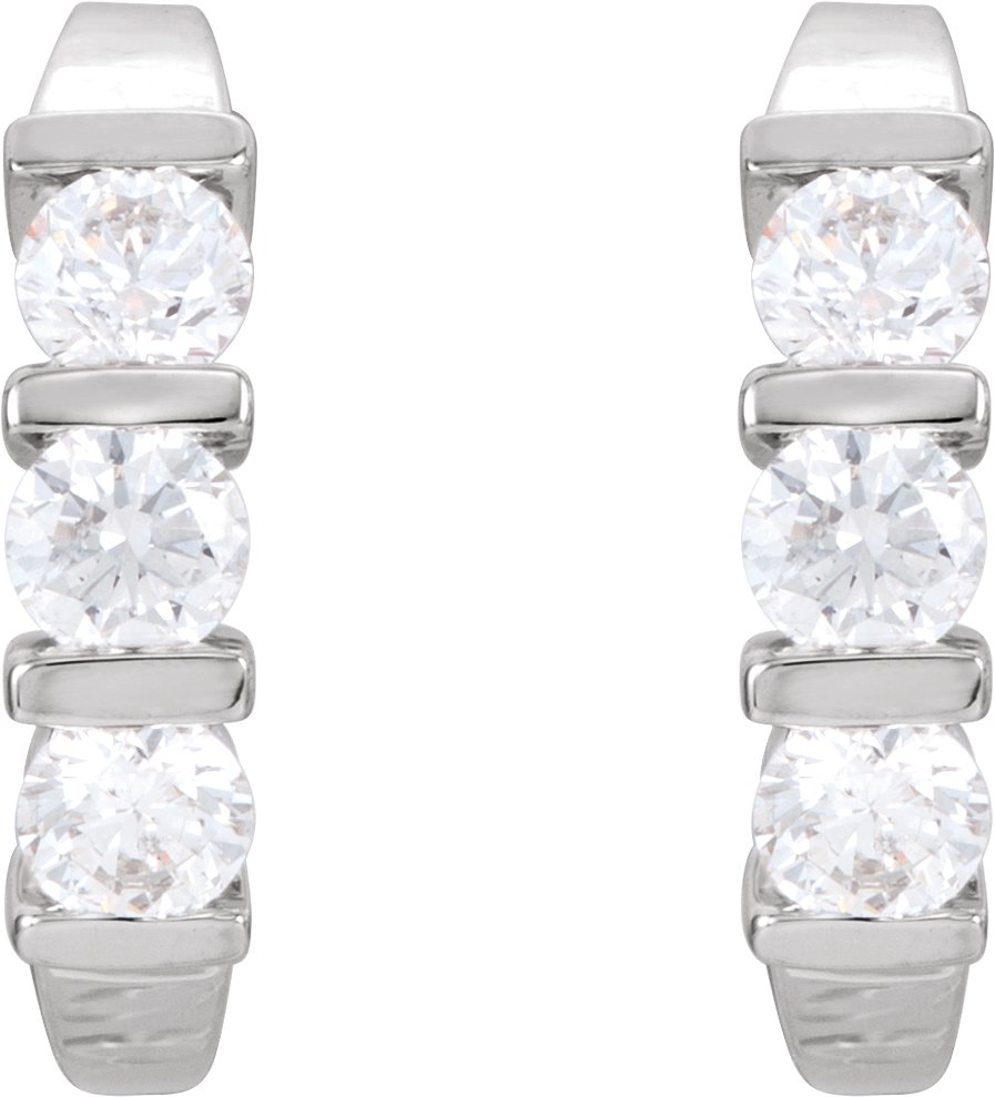 9/10 Ctw Lab-Grown Diamond Earrings - Yellow Gold - Lab Grown Diamond