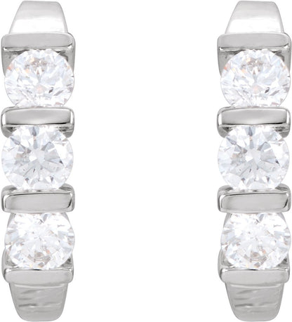 1 3/8 Ctw Lab-Grown Diamond Earrings - Yellow Gold - Lab Grown Diamond