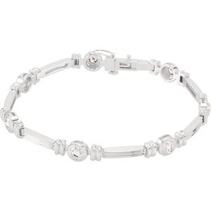 1 Ctw Lab Grown Diamond Line Bracelet