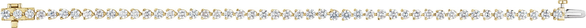 4 3/4 Ctw Lab-Grown Diamond Bracelet - Yellow Gold - Lab Grown Diamond