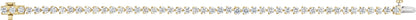 4 3/4 Ctw Lab-Grown Diamond Bracelet - Yellow Gold - Lab Grown Diamond