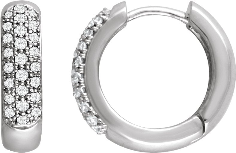 1/3 Ctw Lab-Grown Diamond Hoop Earrings