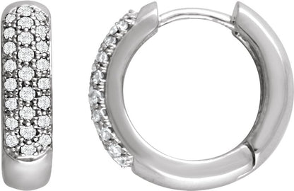 1/3 Ctw Lab-Grown Diamond Hoop Earrings
