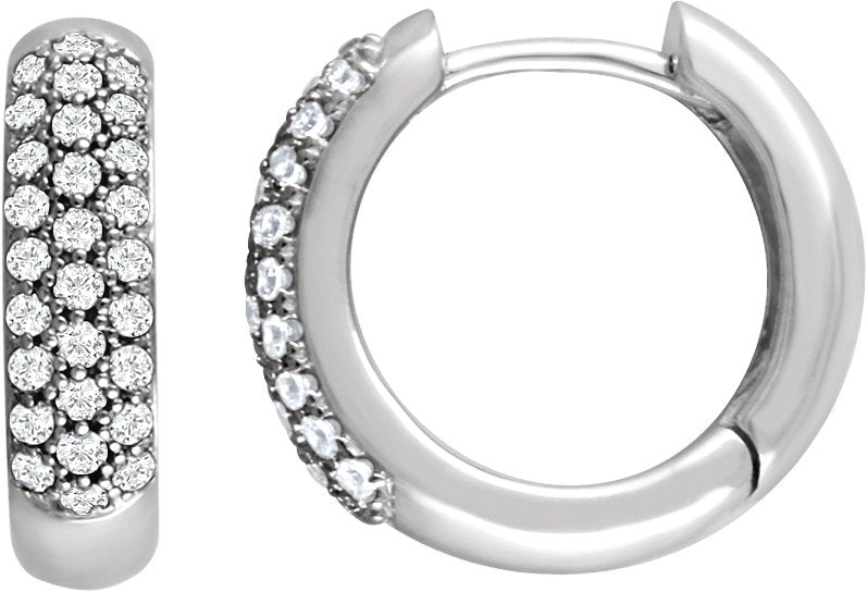 1/2 Ctw Lab-Grown Diamond Hoop Earrings