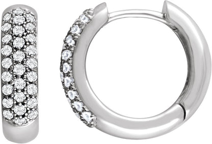 1/2 Ctw Lab-Grown Diamond Hoop Earrings