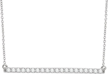 1/2 Ctw Natural Diamond Bar Necklace