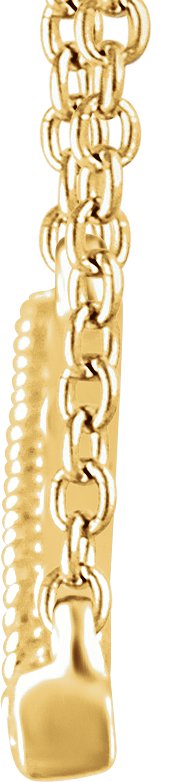1/2 Ctw Natural Diamond Bar Necklace - Yellow Gold - Lab Grown Diamond