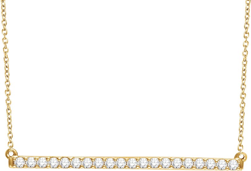 1/2 Ctw Natural Diamond Bar Necklace - Lab Grown Diamond