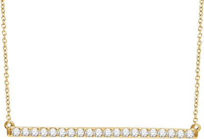1/2 Ctw Natural Diamond Bar Necklace - Lab Grown Diamond