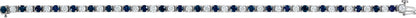 Lab-Grown Blue Sapphire And Diamond Line Bracelet - Lab Grown Diamond