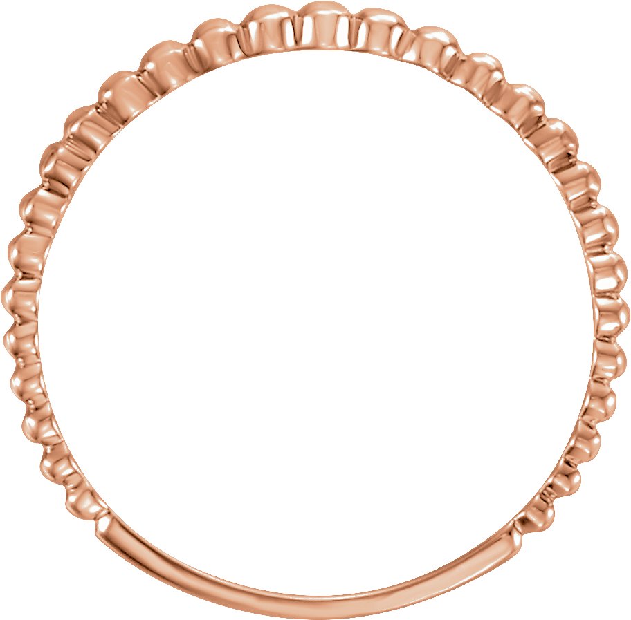 Beaded Stackable Ring - Rose Gold
